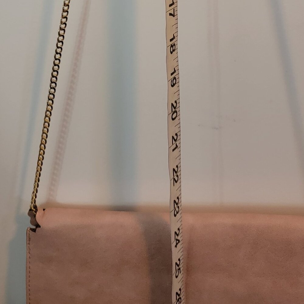 Moda Luxe Lola Pale Pink Turnlock Faux Leather Envelope Clutch/Crossbody Purse - Picture 15 of 16